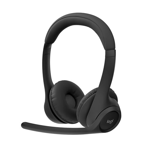 Logitech Zone 300 Wireless Bluetooth Headset mit Mikrofon inkl. Geräuschunterdrückung, kompatibel mit Windows, Mac, Chrome, Linux, iOS, iPadOS, Android - Schwarz von Logitech