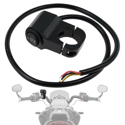 Motorcycle Handlebar Control, Lights Turn Controller, Waterproof Headlight On/Off Button, Durable Handlebar Light with Long Wire for Scooter, Motorcycle, ATV, and Dirt von Lokaquk