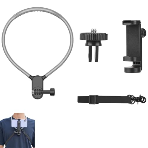 Lokyoyo Magnetische Action-Kameras Hals-Halterung für DJI Osmo Action 5 Pro/Pocket 3, Go.Pro Hero 13, Insta.360 Go 3S, kompatibel mit den meisten Action-Kameras und Handys. (für Handy-Set) von Lokyoyo