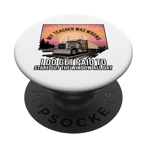 Langstrecken-LKW-Fahrer Fahrzeug LKW Fahren Trucker PopSockets Klebender PopGrip von Long Haul Truck Driver Trucker Truck Driving