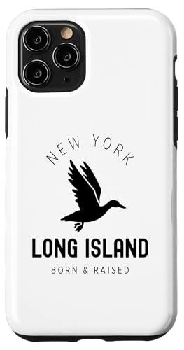 Hülle für iPhone 11 Pro Long Island New York Vintage LI NY Duck Geboren und aufgewachsen von Long Island New York Vintage Classic Apparel