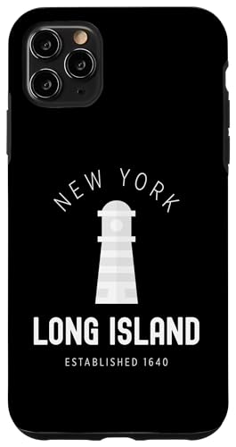 Hülle für iPhone 11 Pro Max Long Island New York Vintage LI NY Leuchtturm Est.1640 von Long Island New York Vintage Classic Apparel