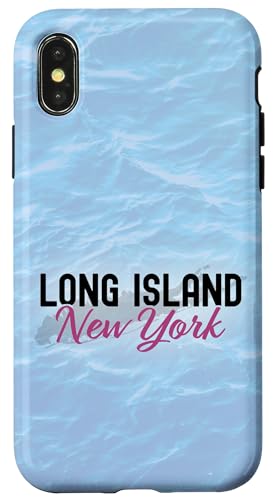 Hülle für iPhone X/XS Long Island New York Vintage NY Klassisches LI New Yorker Design von Long Island New York Vintage Classic Apparel