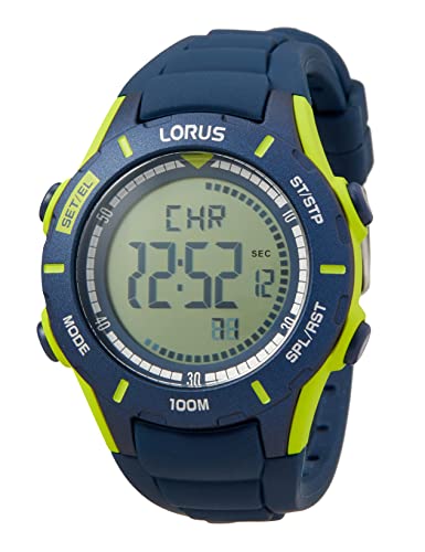 Lorus Kids Jungen-Uhr Chronograph Edelstahl und Kunststoff mit Silikonband R2365MX9 von Lorus