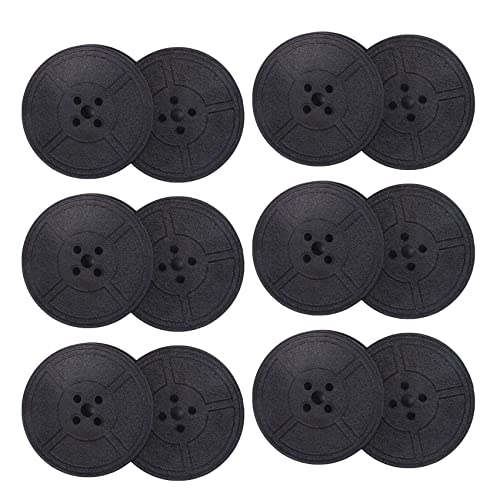 Losueeun 6Pack Schreibmaschine Farbe Band Twin Spool Schreibmaschine Farbband Doppel Spule Färben Pack Tinte Teil für die Meisten Schreibmaschinen (Schwarz) von Losueeun