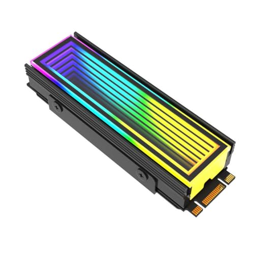 Losueeun M.2 ARGB Computerkühler 2280 SSD M2 Kühler PC RGB M.2 Nvme Kühler Kühlkörper Endless Abyss Effect Schwarz von Losueeun