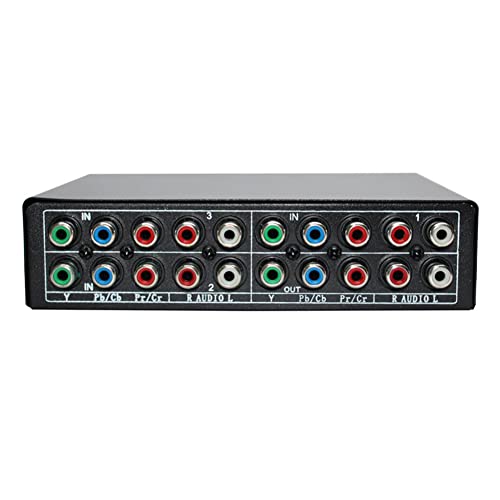 Louttary RGB Component Switch Selektor 5 RCA 3-Wege YPBPR Kabel Komponente Switch AV Switcher für PS2 DVD Player TV von Louttary