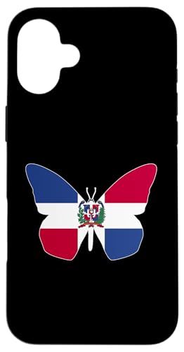 Hülle für iPhone 16 Plus Dominikanische Republik Schmetterling Kleid Love Punta Cana Strände von Love Dominican Republic Flag Republica Dominicana