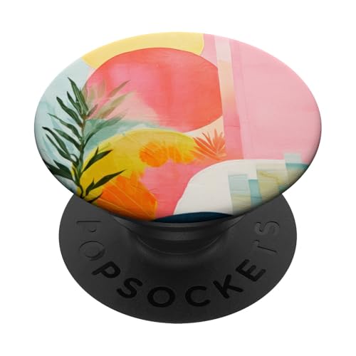 Tropische Sommerlandschaften abstrakte Malkunst PopSockets Klebender PopGrip von Love Flower Fruits Pattern