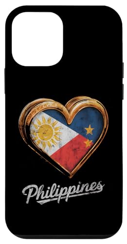 Hülle für iPhone 12 mini Philippinen Flagge Retro Herz von Love Gifts