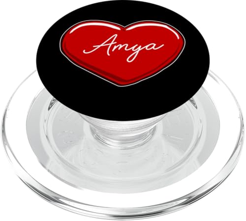 Handgezeichnetes Herz Amya - Vornamen Herzen I Love Amya PopSockets PopGrip für MagSafe von Love Personalized Hearts