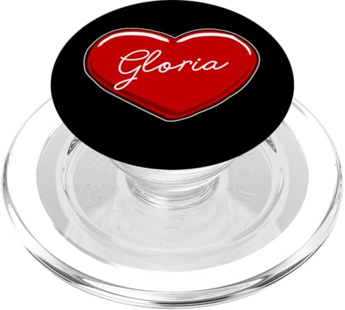 Handgezeichnetes Herz Gloria – Vornamen-Herzen I Love Gloria PopSockets PopGrip für MagSafe von Love Personalized Hearts