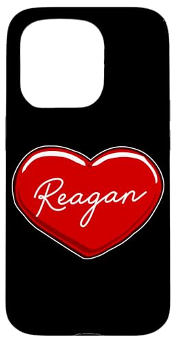 Handgezeichnetes Herz Reagan – Vorname Herzen I Love Reagan Hülle für iPhone 15 Pro von Love Personalized Hearts