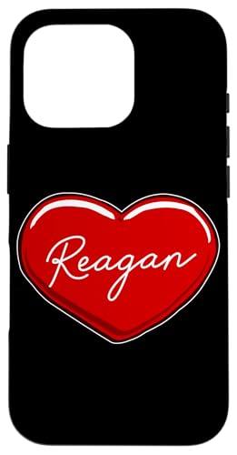 Handgezeichnetes Herz Reagan – Vorname Herzen I Love Reagan Hülle für iPhone 16 Pro von Love Personalized Hearts