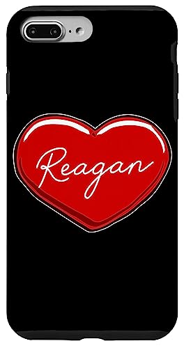 Handgezeichnetes Herz Reagan – Vorname Herzen I Love Reagan Hülle für iPhone 7 Plus/8 Plus von Love Personalized Hearts