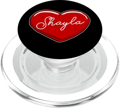 Handgezeichnetes Herz Shayla – Vornamen-Herzen I Love Shayla PopSockets PopGrip für MagSafe von Love Personalized Hearts