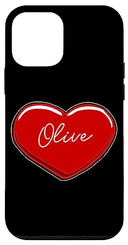 Hülle für iPhone 12 mini Handgezeichnetes Herz Olive - Vornamen Herzen I Love Olive von Love Personalized Hearts