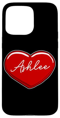 Hülle für iPhone 15 Pro Max Handgezeichnetes Herz Ashlee – Vornamen-Herzen I Love Ashlee von Love Personalized Hearts