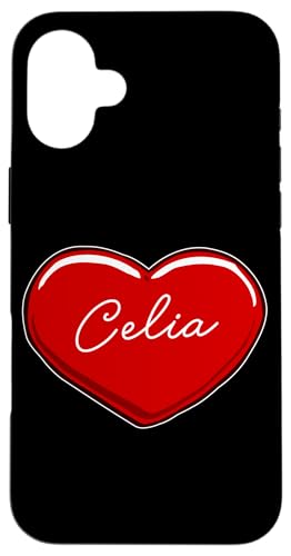 Hülle für iPhone 16 Plus Handgezeichnetes Herz Celia - Vornamen Herzen I Love Celia von Love Personalized Hearts