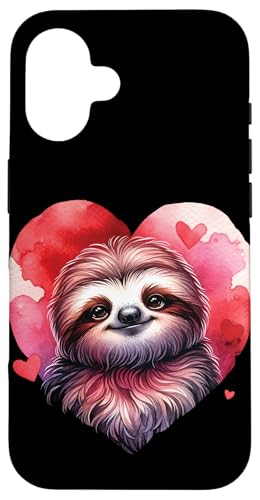 Love Faultier Valentinstag Herz schlägt lustig Hülle für iPhone 16 von Merch von Amazon