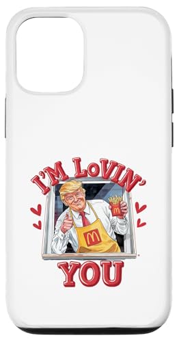 Hülle für iPhone 12/12 Pro Ich liebe dich romantisches lustiges Trump-Valentinstags-Design 4 von Love in Red White and Trump