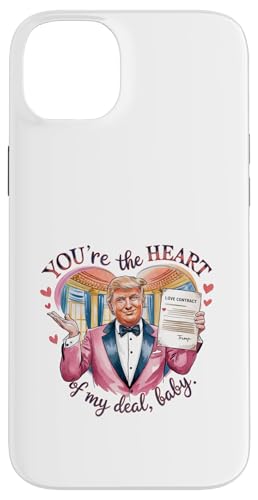 Hülle für iPhone 14 Plus Heart of My Deal Trump-Valentinstag, romantisches lustiges Design 1 von Love in Red White and Trump