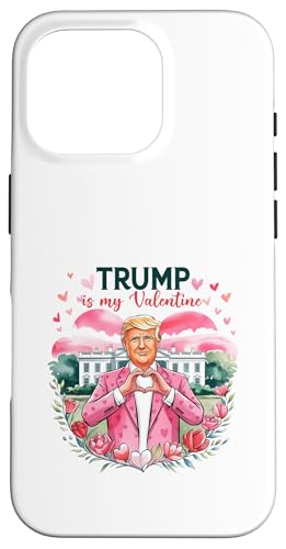 Hülle für iPhone 16 Pro Lustiges romantisches patriotisches Accessoire zum Valentinstag von Love in Red White and Trump