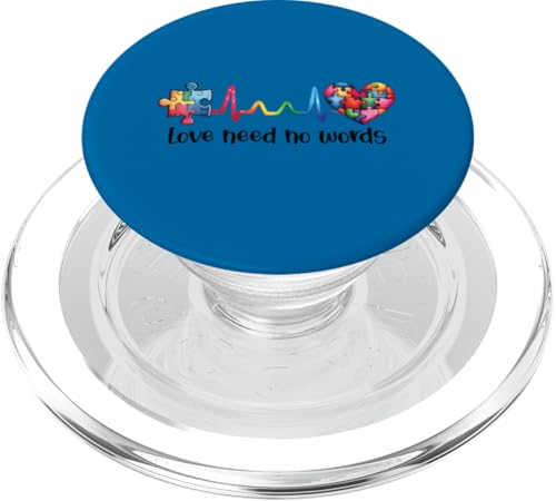 Autismus-Bewusstsein Neurodiversität Akzeptanz Autismus Papa Mama PopSockets PopGrip für MagSafe von Love & Puzzle Wear.USA