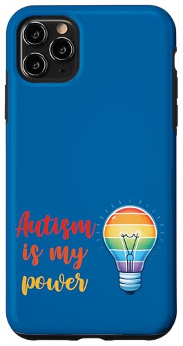 Pride Neurodivergent Rainbow Glühbirne Autismus Empowerment Hülle für iPhone 11 Pro Max von Love & Puzzle Wear.USA