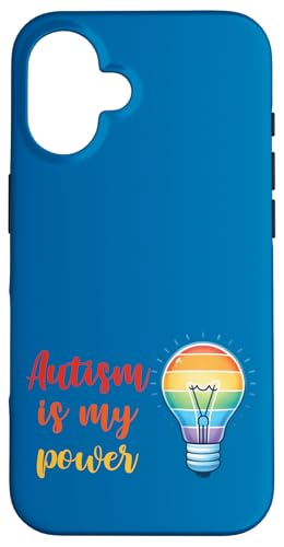 Pride Neurodivergent Rainbow Glühbirne Autismus Empowerment Hülle für iPhone 16 von Love & Puzzle Wear.USA