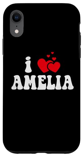 Hülle für iPhone XR I Love Amelia Lustiger Valentinstag Herz Liebe Frauen Amelia von LoveThreads