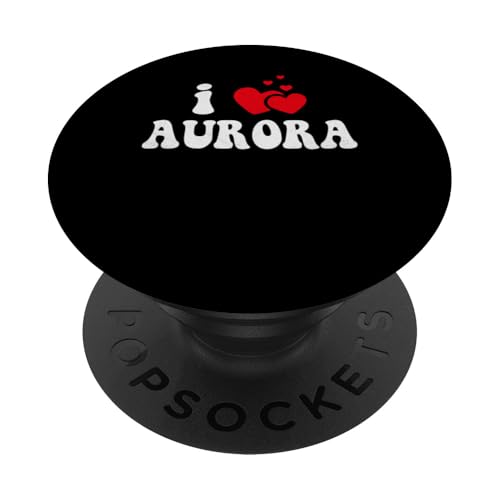 I Love Aurora Lustiger Valentinstag Herz Liebe Frauen Aurora PopSockets mit austauschbarem PopGrip von LoveThreads