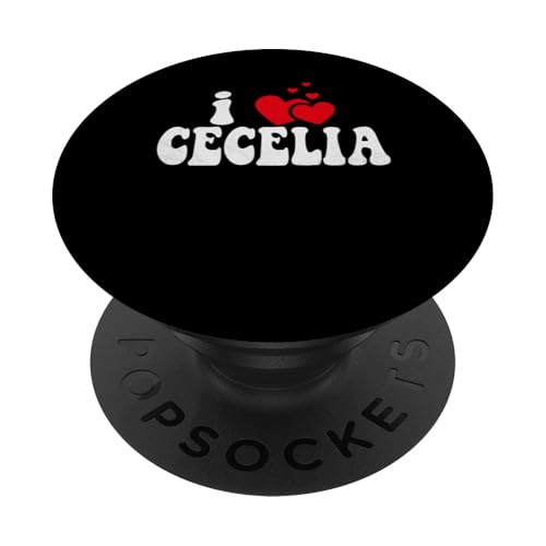 I Love Cecelia Lustiger Valentinstag Herz Liebe Frauen Cecelia PopSockets mit austauschbarem PopGrip von LoveThreads