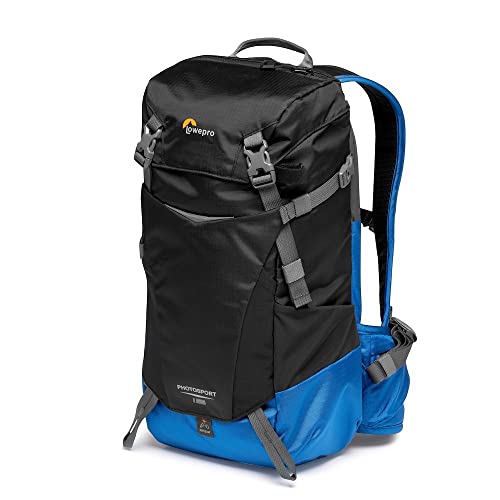 Lowepro PhotoSport BP 15L AW III, Wander Kamerarucksack für Spiegellose, seitlicher Zugriff, herausnehmbarer Kameraeinsatz und Zubehörgurtsystem, Blau un Schwarz, kompatibel mit Sony α6000 von Lowepro