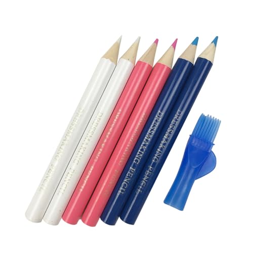 6PCS Schneider Stifte Mit Pinsel Top Stoff Markierung Bleistift Nähen Mark Bleistift Löschbaren Stoff Marker Bleistift Für Quilten von Loxyxbnh