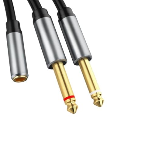 Loxyxbnh Kopfhörer-Splitter, 3,5 mm Sound-Stereo-Splitter, Verlängerungskabel, 6,5 Stecker auf 3,5 Buchse, Kopfhörer-Adapterkabel von Loxyxbnh