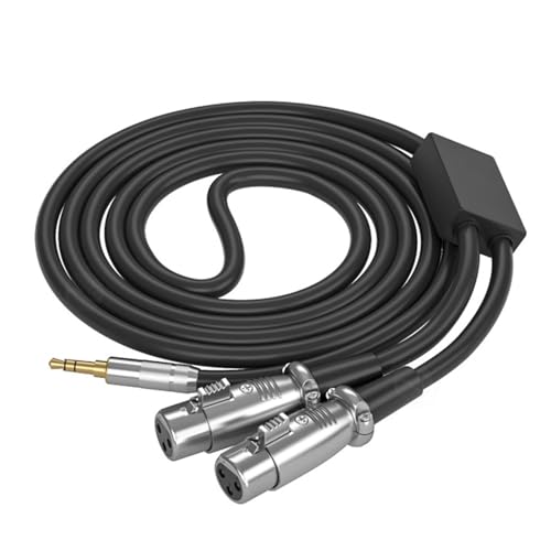 Loxyxbnh Y-Splitter-Adapterkabel für Verstärker, Mischpulte, Mikrofone, 15 cm - 10 m, 3,5 mm auf doppeltes 3-poliges Kabel von Loxyxbnh