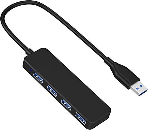 USB Hub 3.0, 4 Port USB Hub, Ultra Flacher Datenhub, Ultra dünn USB Hub auf 4 USB 3.0 verlängerung für MacBook Air/Pro/Mini, PC, Laptop, Desktop, Notebook,USB Flash Drives von Loydia