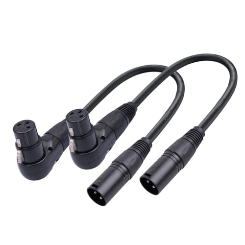 Lrporyvn Audio-Kabel 3-Polig XLR, Rechtwinkliger Stecker Männlich Bis Weiblich, Mikrofonkabel 90 Grad XLR Weiblich zu XLR Männlich Geradlinig. von Lrporyvn