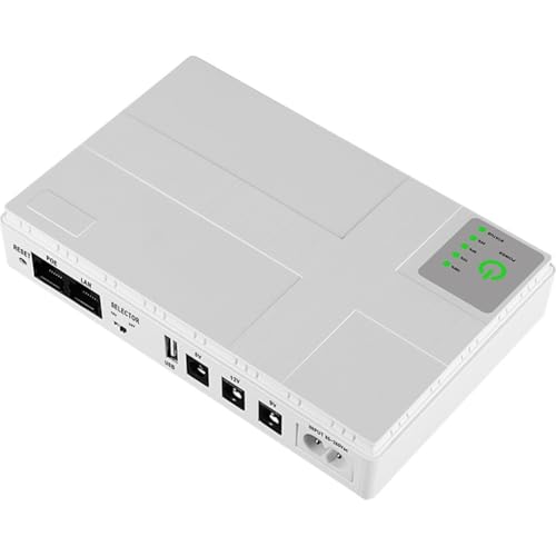 Lrporyvn EU-STECKER, Mini-USV-Router, Optischer Cat-Adapter-Ausgang, Unterbrechungsfreie Stromversorgung, DC-Notstromversorgung, 8800 MAh von Lrporyvn