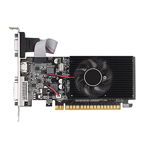 Lrtzizy GT210 Grafikkarte PClE X16 2.0 GPU Computer Grafikkarte DVI-D + VGA + HD Desktop Grafikkarte von Lrtzizy