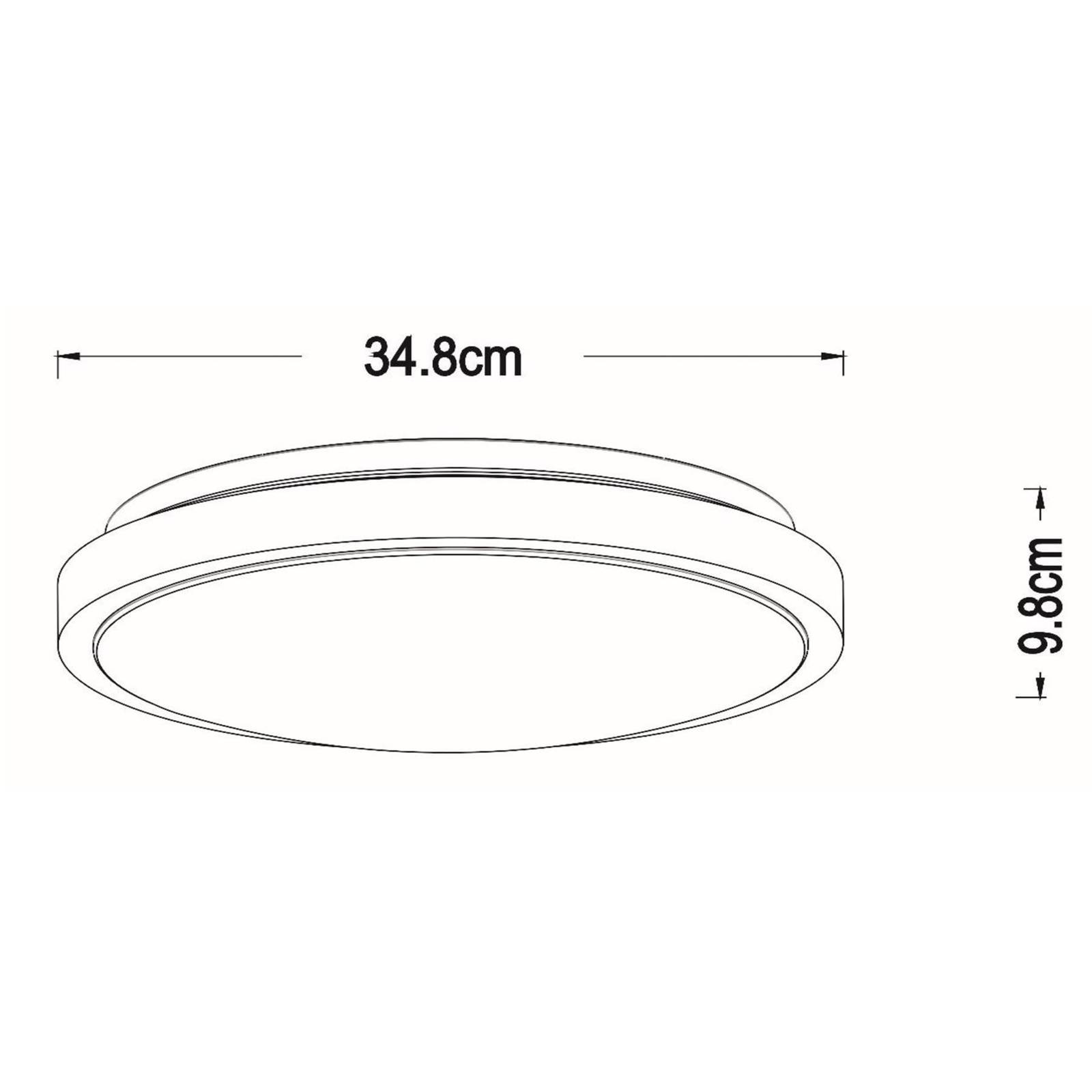 LED-Deckenleuchte Dasher, schwarz, Ø 34,8 cm, Sensor, IP44 von Lucide