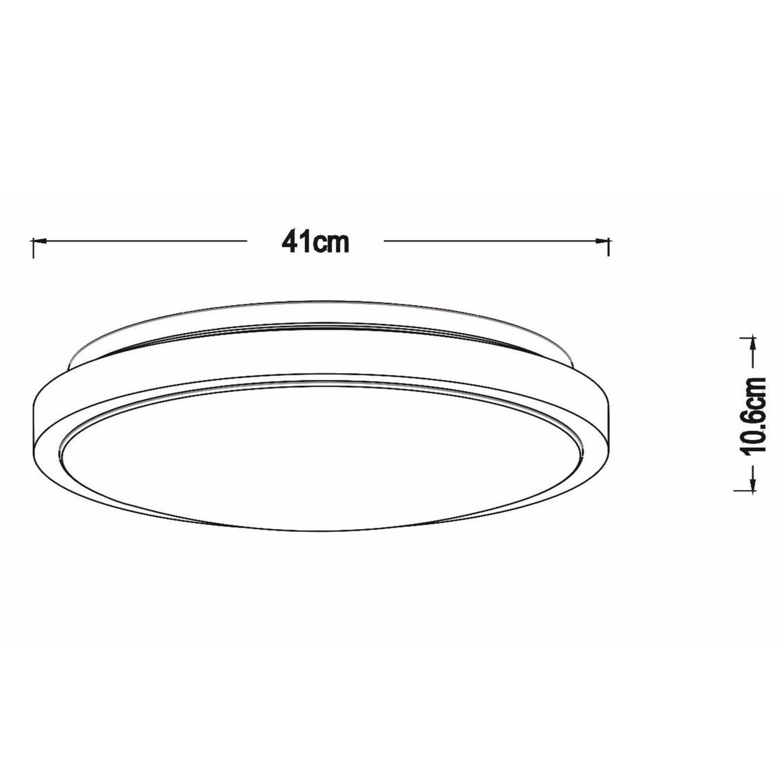 LED-Deckenleuchte Dasher, schwarz, Ø 41 cm, Sensor, IP44 von Lucide