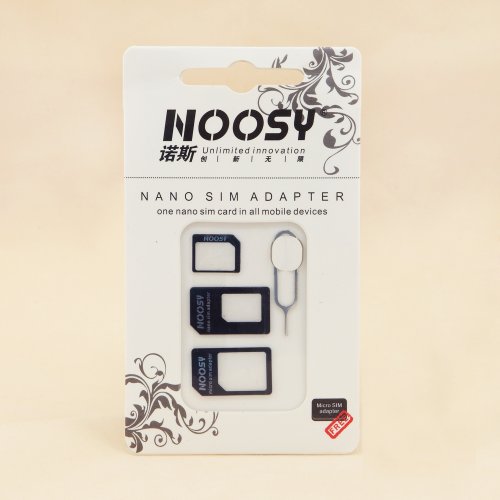 3-in-1 Noosy Nano Micro Standard SIM-Karten-Adapter für Apple iPhone 4, 4S, 5 und Samsung Galaxy 3-in-1 Noosy Nano Micro Standard SIM-Karten-Adapter für Apple iPhone 4, 4S, 5 und Samsung Galaxy von Luck-express