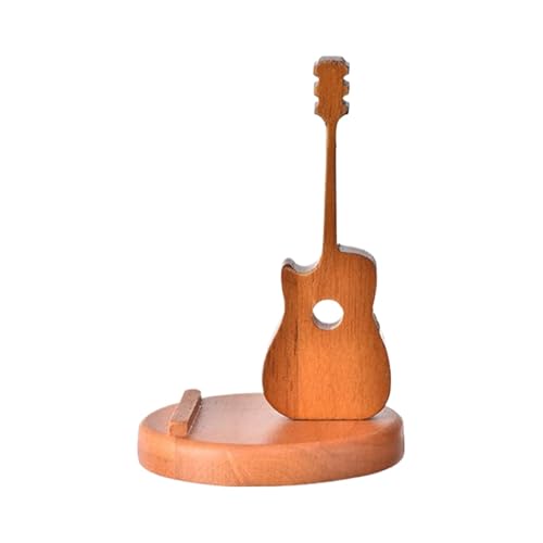 Handy Ständer Tisch, Handy Halterung Holz Handyhalter Schreibtisch Gitarrenförmiger Handy Halterung Schreibtisch, Holz Handyhalter Tisch Handy Ständer Tablet Halter Smartphone Ständer Für Smartphones von Luckxing