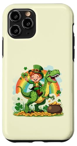 Leprechaun Reiten Dinosaurier St. Patrick Day Jungen Kinder Kleinkind Hülle für iPhone 11 Pro von Lucky Leprechaun Riding Dinosaur St. Patricks tees