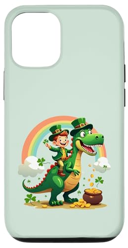 Lucky Leprechaun Reiten Dinosaurier St. Patrick's Day Kostüme Hülle für iPhone 12/12 Pro von Lucky Leprechaun Riding Dinosaur St. Patricks tees