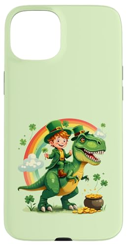 Lucky Leprechaun Reiten Dinosaurier St. Patrick's Day Kostüme Hülle für iPhone 15 Plus von Lucky Leprechaun Riding Dinosaur St. Patricks tees