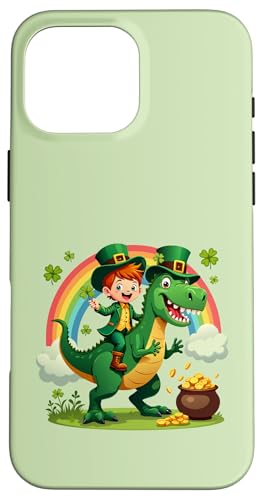 Lucky Leprechaun Reiten Dinosaurier St. Patrick's Day Kostüme Hülle für iPhone 16 Pro Max von Lucky Leprechaun Riding Dinosaur St. Patricks tees