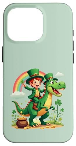 Lucky Leprechaun Reiten Dinosaurier St. Patrick's Day Kostüme Hülle für iPhone 16 Pro von Lucky Leprechaun Riding Dinosaur St. Patricks tees